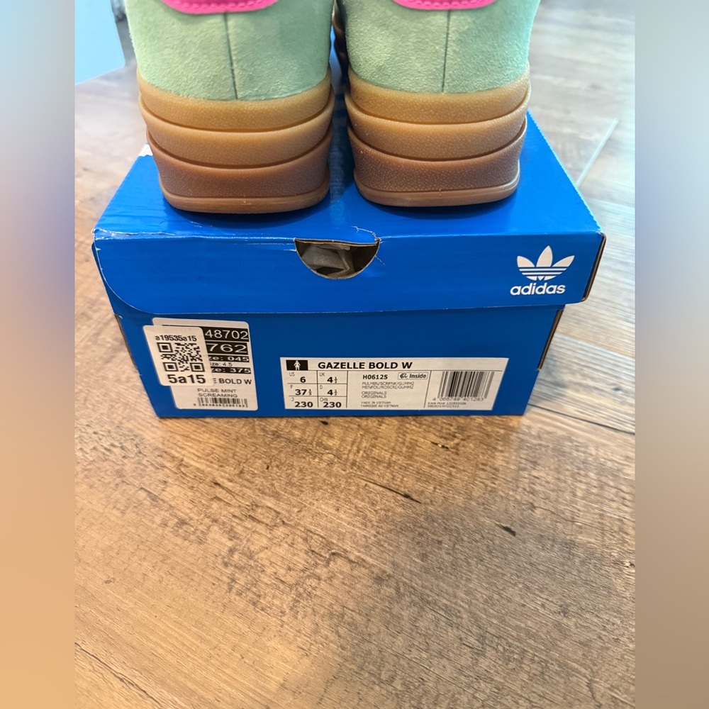 Adidas Women's Gazelle Pulse Mint/Screaming pink Sneaker - Picture 7 of 8